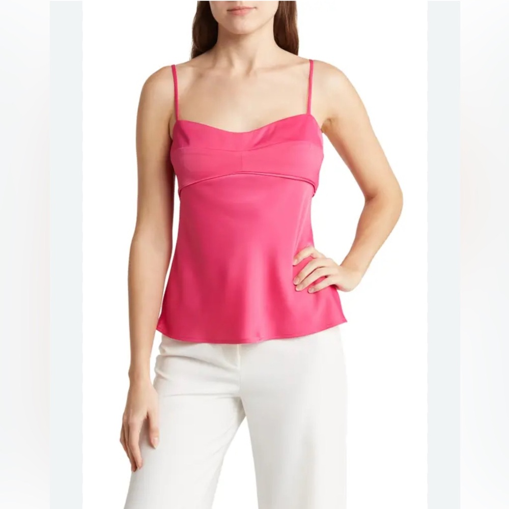 NWT WAYF Bright Pink Fitted Bustier Camisole Size XL Valentine